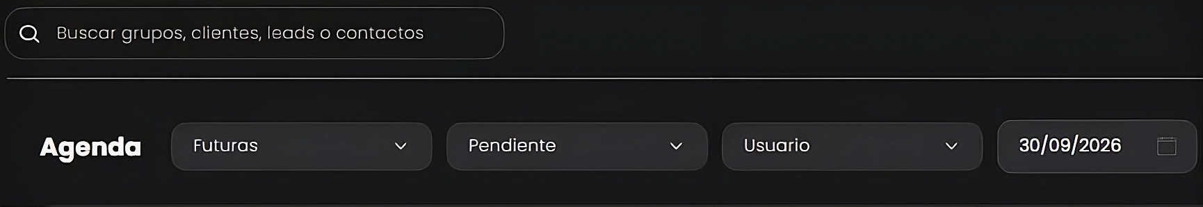 Selección de filtros