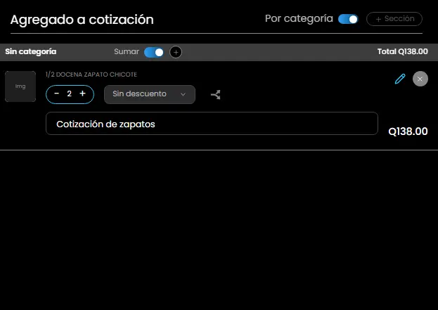 Referencia de su producto