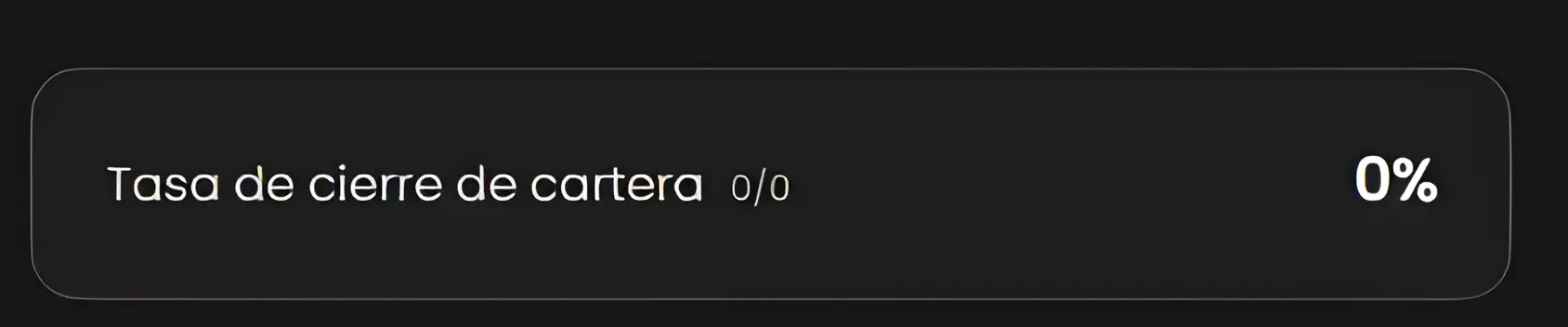Tasa de cierre de cartera
